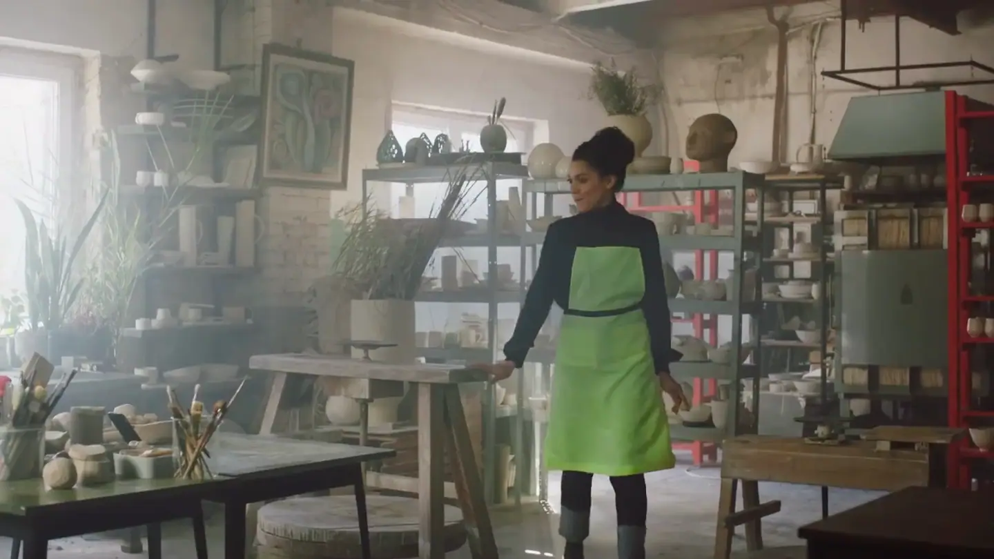 A small business owner in her workshop, from Shippo's own film