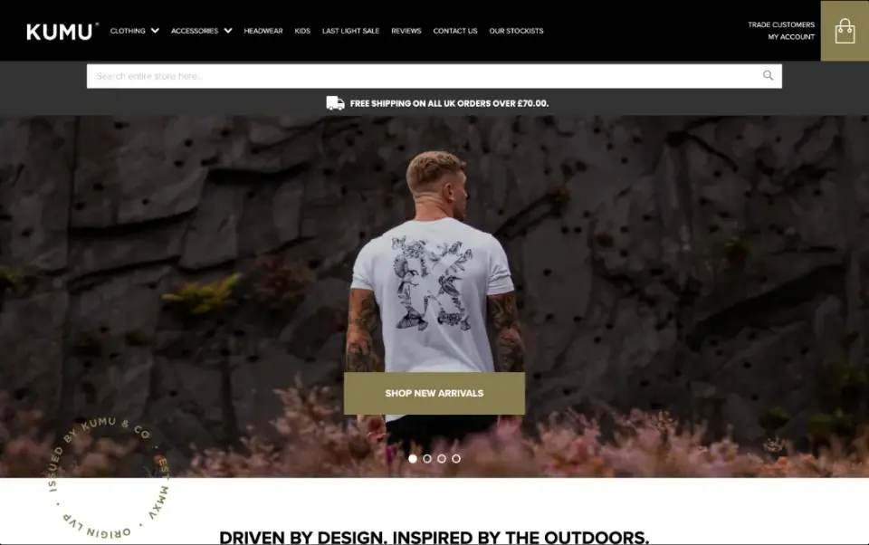 kumuclothing.co.uk's home page