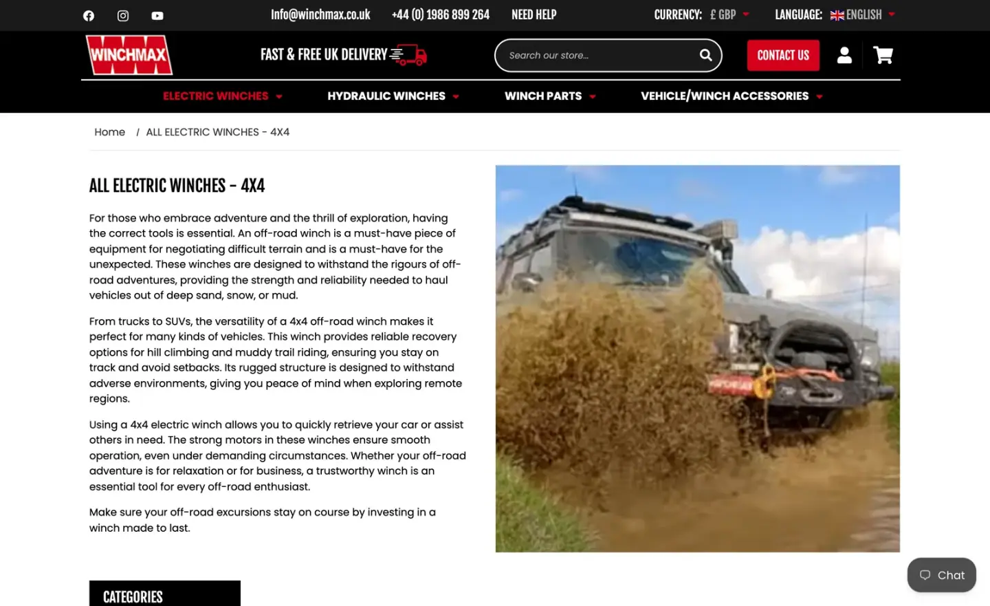winchmax.co.uk's 4x4 electric winches page