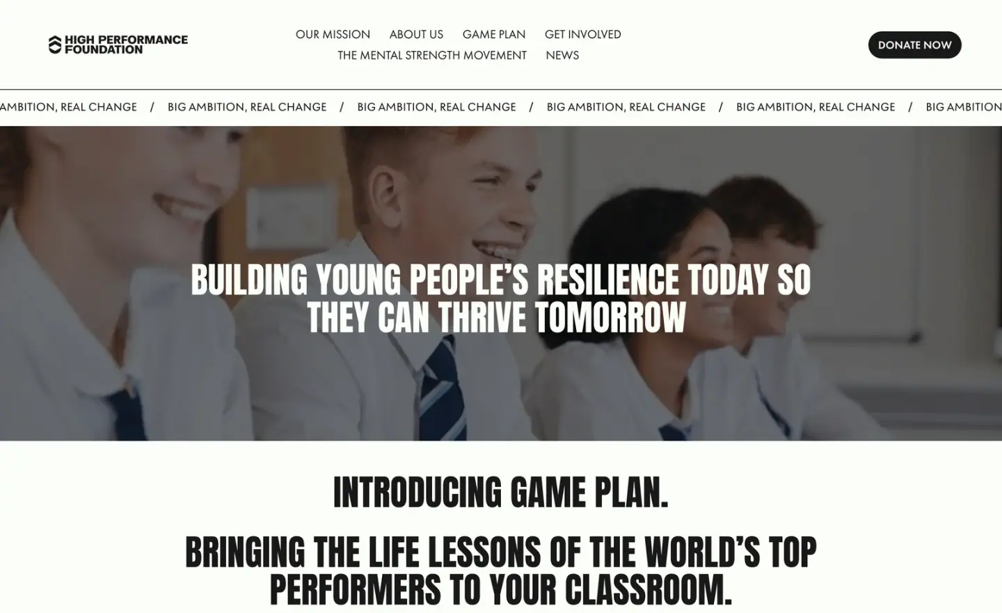 The High Performance Foundation's home page